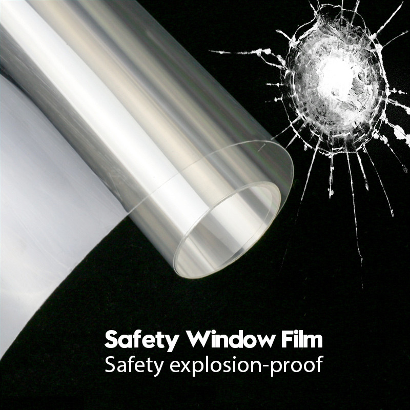 4 8 24mil PET Fahrzeugwindschutzscheibe Rüstung Sicherheit Fensterfarbe Glasschutzfolie Explosionssicherheit Windschutzfolie