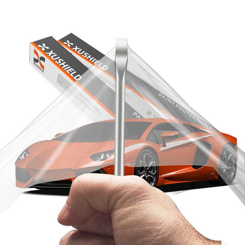 XUSHIELD 8,5 Milligramm Hochglanz-Hydrophobie hohe Qualität Anti-Kratz-Wärme-Reparatur Klarer TPU-Autofarbschutzfilm