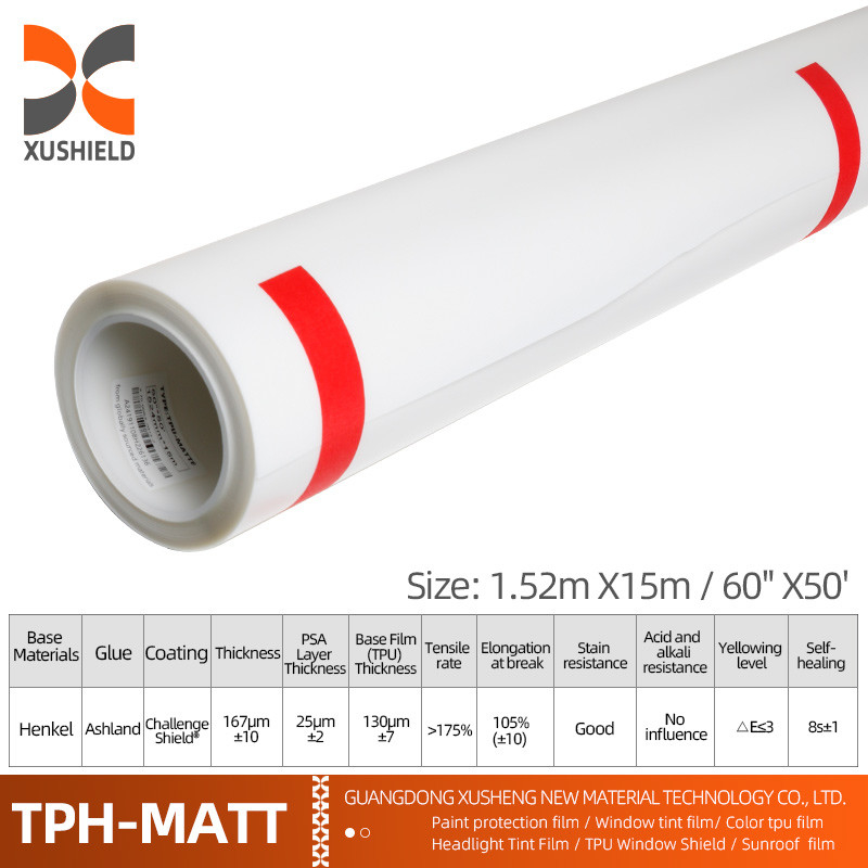 TPH 1.52*15M Hochglanz Roll CLEAR Transparent Klebstoff Kfz-Körperfarbe Schutz Ppf Film Tph