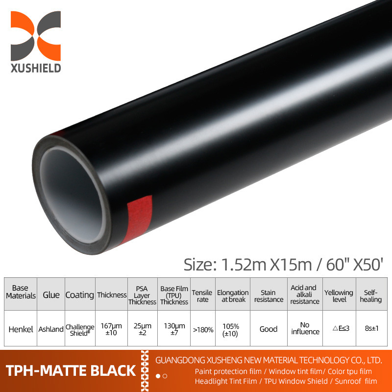 TPH 1.52*15M Hochglanz Roll CLEAR Transparent Klebstoff Kfz-Körperfarbe Schutz Ppf Film Tph