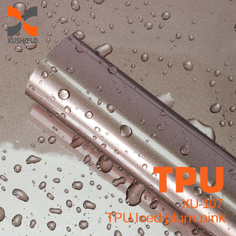 TPU Eisschneeblume Pink PPF 5 Jahre Garantie Gelbfeste Selbstheilung 1,52*17m TPU Autofarbe Schutzfolie