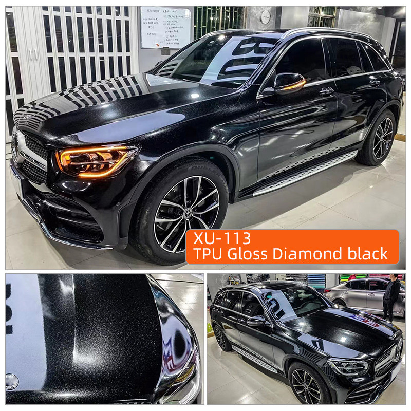 TPU Glanz Diamant schwarz 5 Jahre Garantie 6Mil Hochwertig Glanz Matte PPF TPU Selbstheilung Autofarbe Schutzfilm