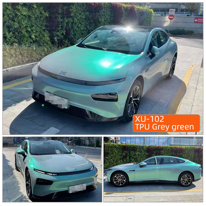 TPU Grau grün Hohe Qualität TPU PPF Film Anti Kratzer Selbstheilung PPF TPH Glanz Klares Fahrzeugkörper PPF Farbschutzfilm für Autofarbe