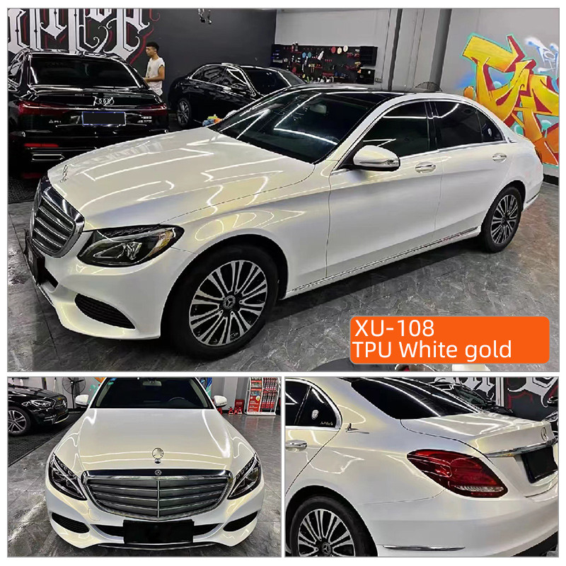 TPU Weißgold PPF Film Ultimate Plus Transparent Schutzfilm für Autos Matte Schwarz TPU Farbschutzfilm Stealth Car Wrap