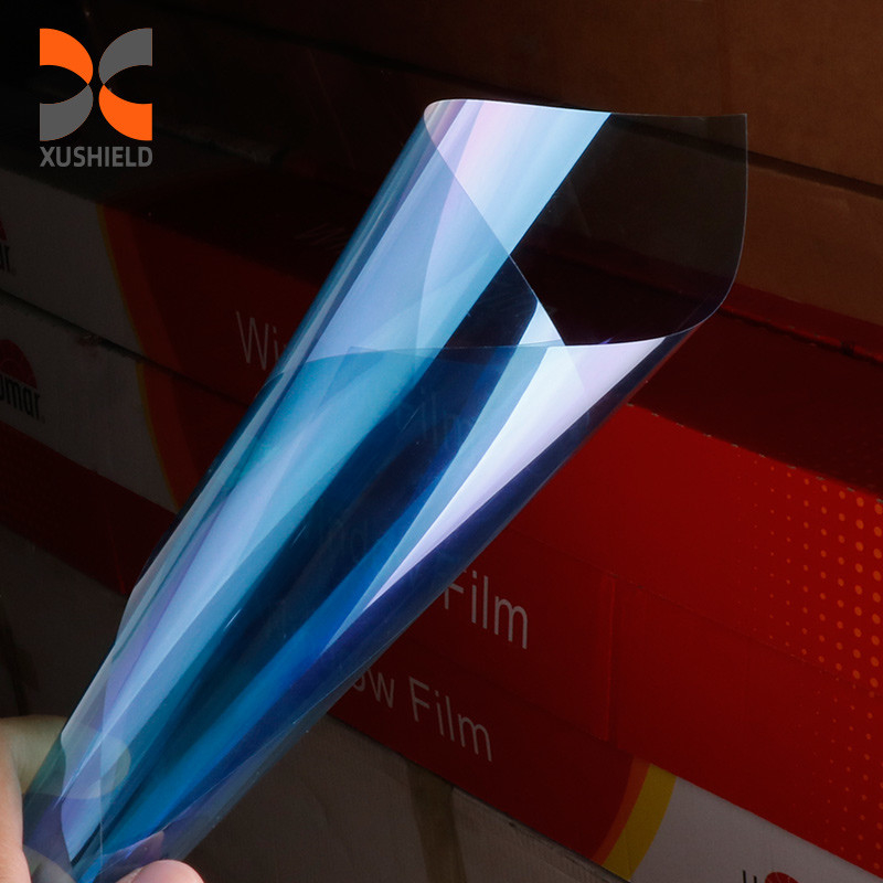 CH6099 Blau Lila Kameleonfarbe 2Mil Wärmeschrumpfung Farbwechseln Kameleonfensterfarbe Film für die Windschutzscheibe