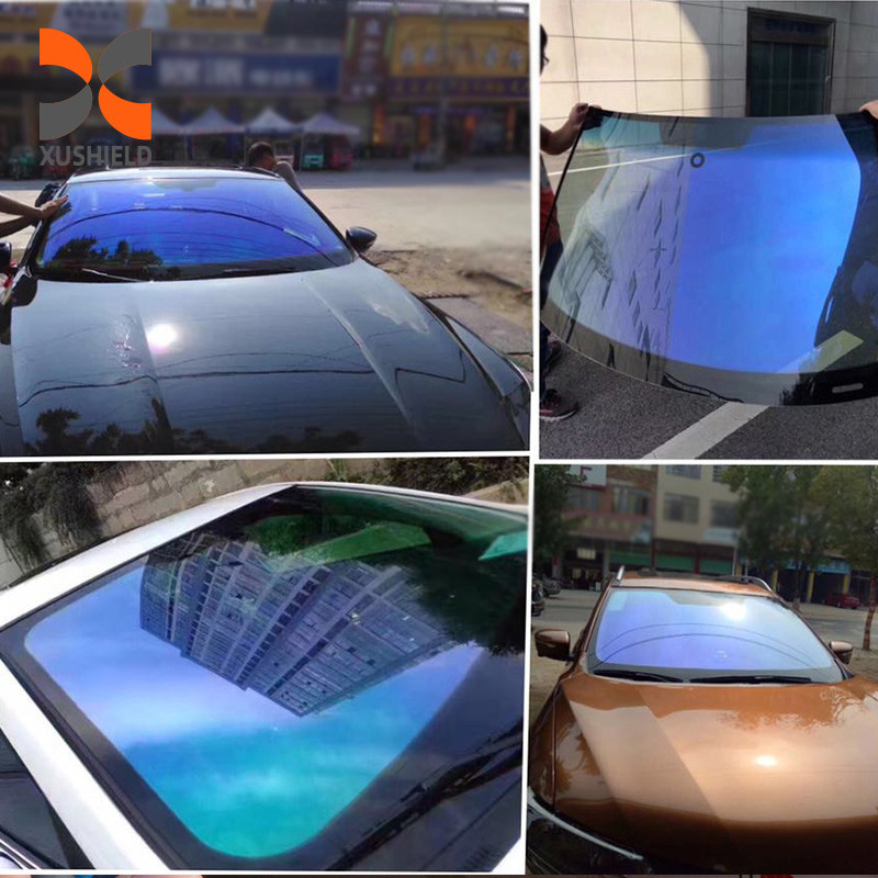 Violett Lichtschein Farbe Seitenrücken Block Farbe ppf beliebteste Kameleon Farbänder Fensterfilm Für Autofenster Färbung