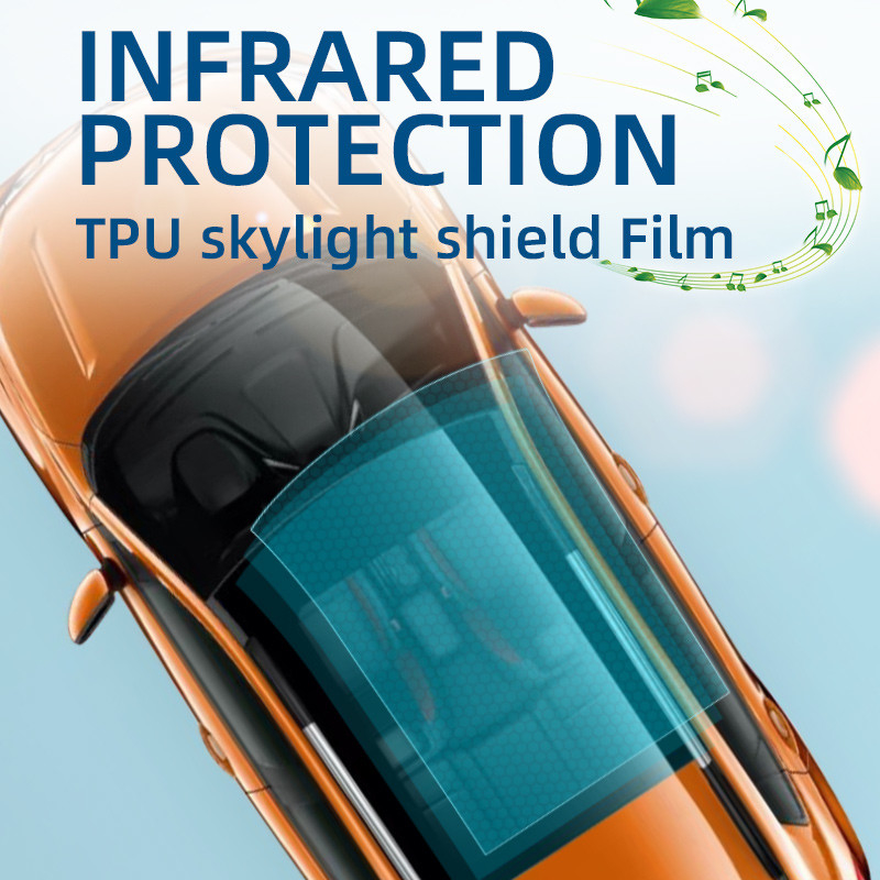 99% Wärmeabstoßung UV-Blocking Licht Blau Auto Sonnendachfensterfilm TPU Panoramafensterlicht Schutzfilm