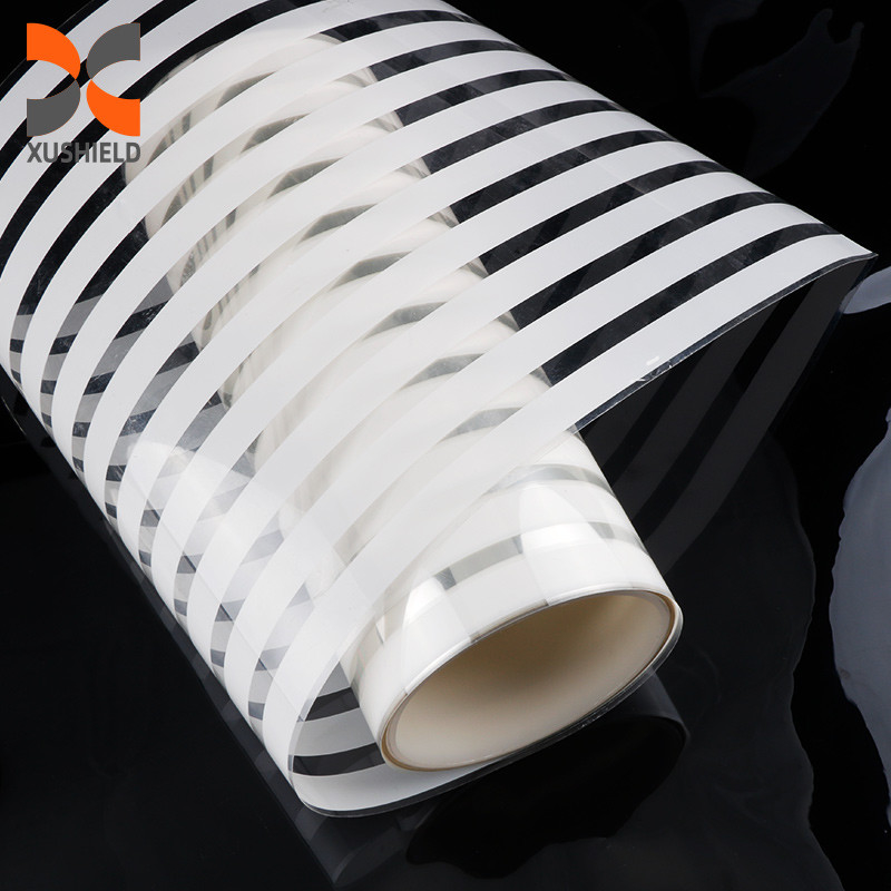 Weiß gestreifte selbstklebende Dekorationsfolie PET-Membranfolie für Glasfenster