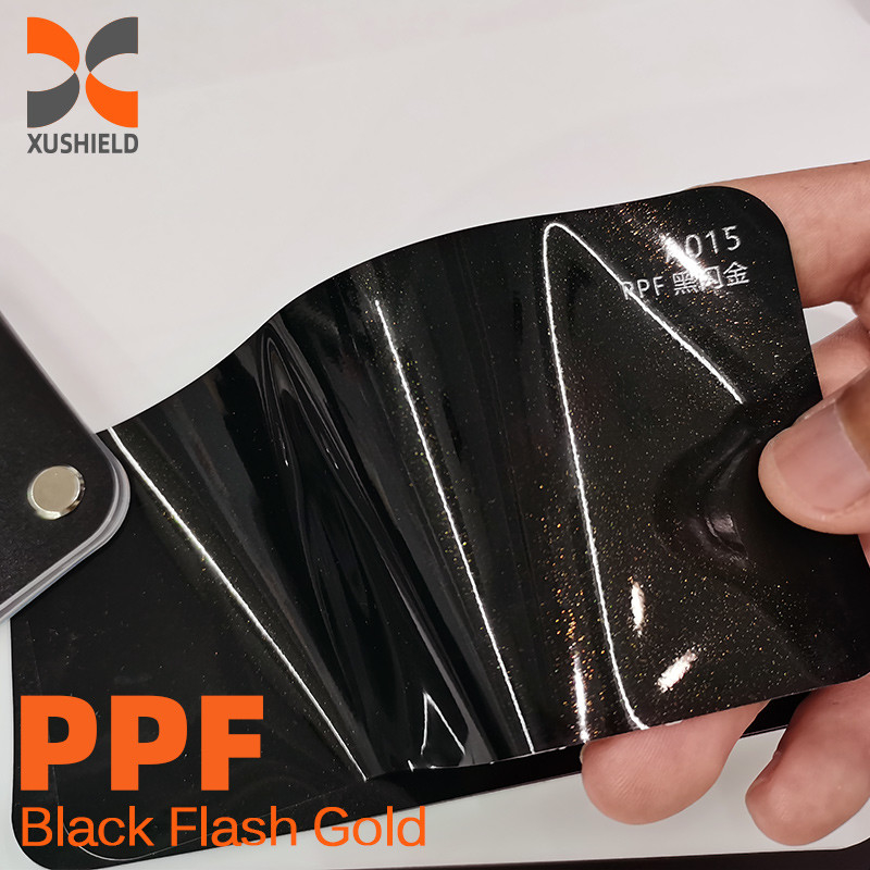 XUSHIELD Farbe Selbstheilung Farbschutzfolie Autofolie Vinyl Glanz schwarz ppf tpu Film Glanz Miami Blau
