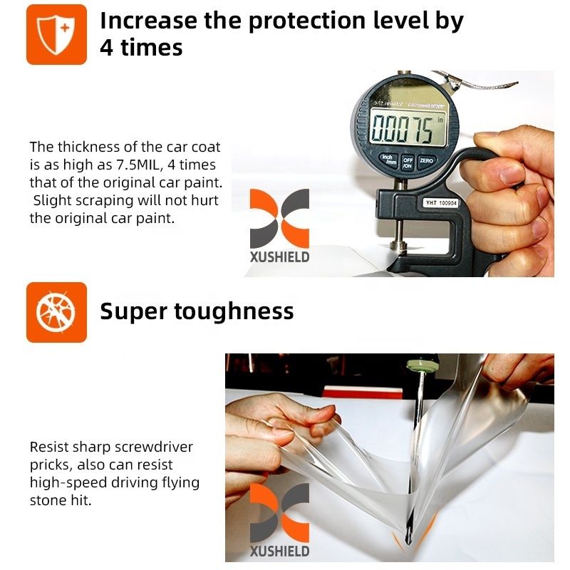 Schwarze TPH/TPU PPF-Schutzfolie für Fahrzeuge 5-8 Jahre im Freien